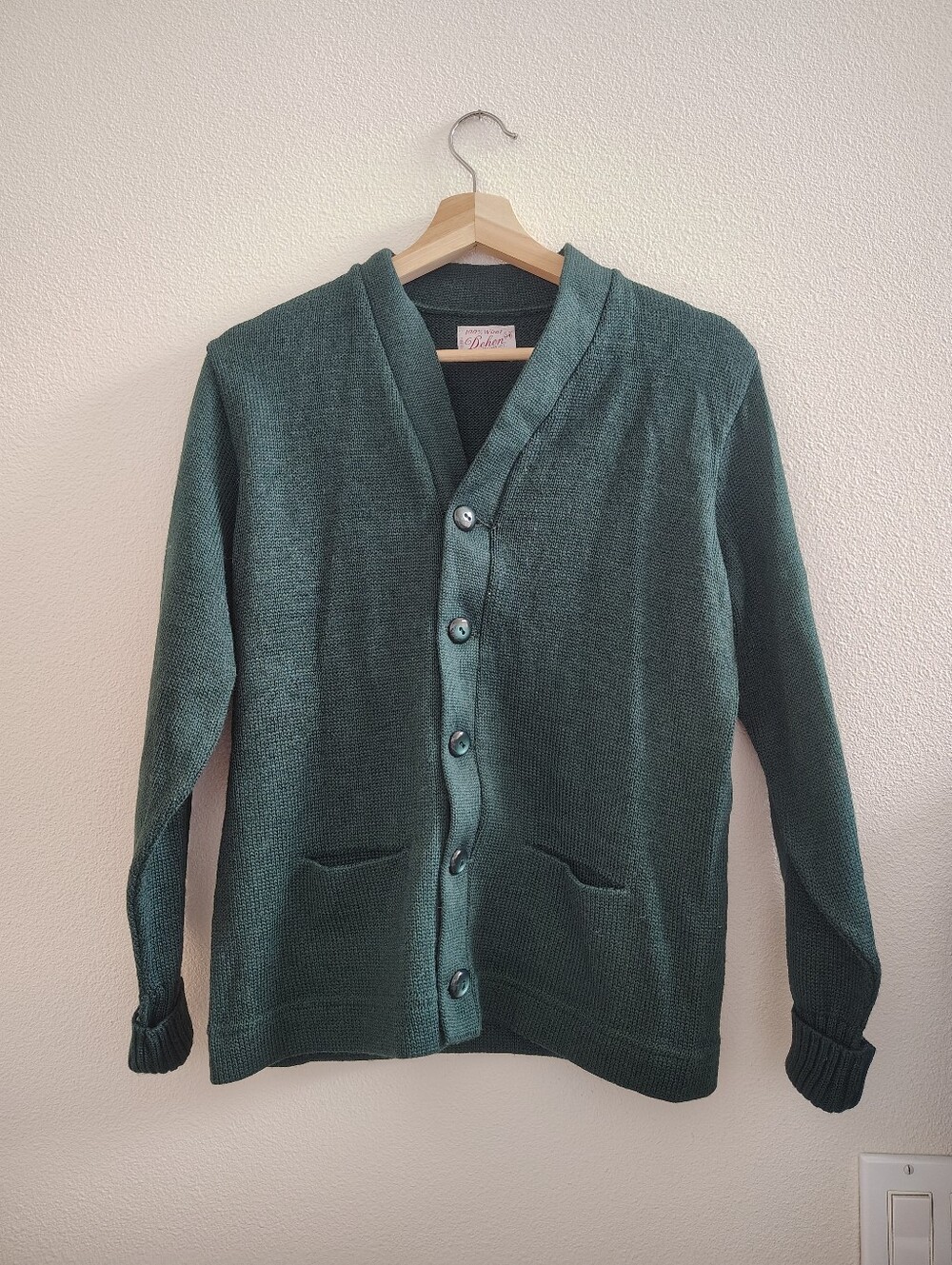 Rare Vintage Dehen, 100% Wool Cardigan